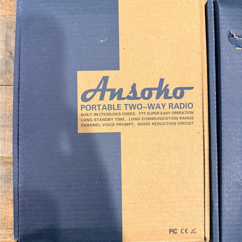 Ansoho Portable Two-Way Radio- 2 boxes new and in plastic.